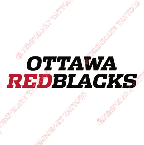Ottawa RedBlacks Customize Temporary Tattoos Stickers NO.7617